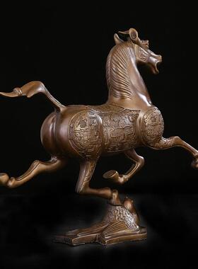 匠泽铜魂 铜马踏飞燕摆件 铜马摆件 礼品装饰品工艺品精品