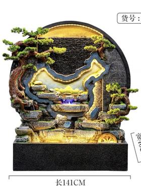 屏风水幕墙流水假山流水喷泉客厅阳台别墅庭院公司开业景观摆件