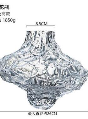 北欧ins峡谷客厅玻璃花瓶透明插花水养轻奢高档创意艺术摆件