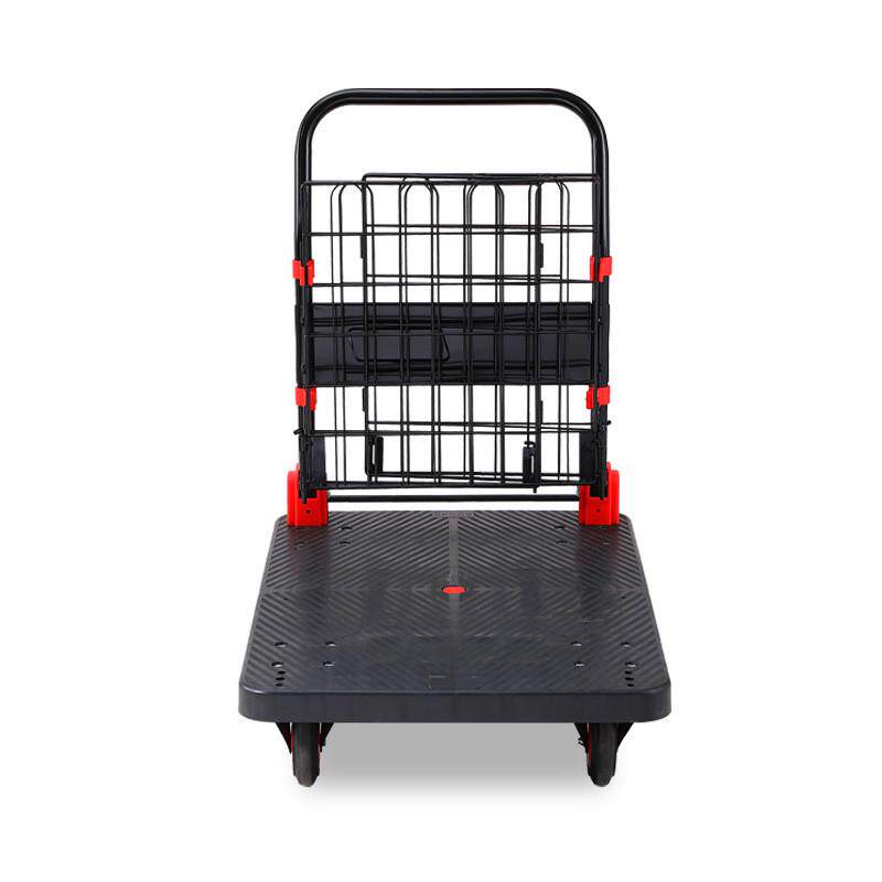围栏手推车快递超市拣货拉货小推车带护栏静音可摺叠平板车网架车,淘宝优惠券,粉丝福利购,淘宝优惠卷
