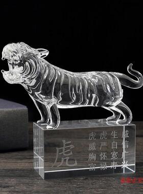 水晶12十二生肖动物鼠牛虎兔龙蛇马羊猴鸡狗猪客厅工艺品摆件