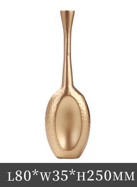 长径细口花瓶摆件客厅高级感复古小众创意艺术北欧家居花器装饰品