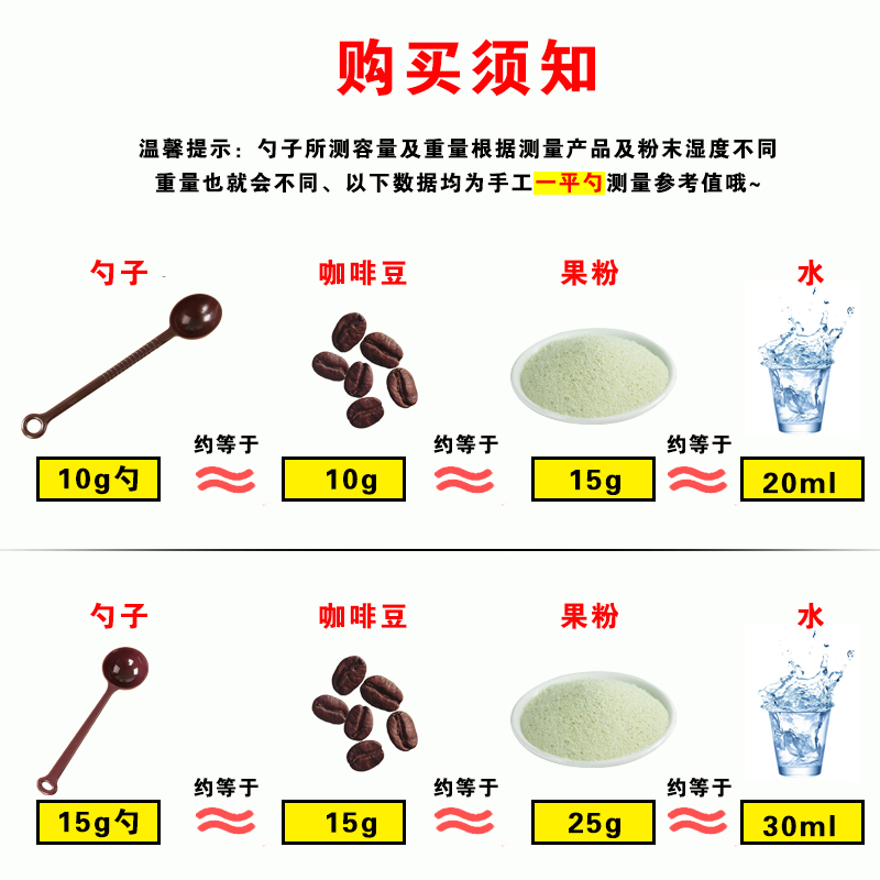 果粉勺定量10克咖啡勺甜品奶粉搅拌勺子奶茶店量粉小勺商用调料勺 - 图1