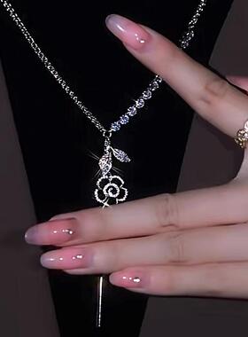 山茶花锁骨链秋冬配饰品