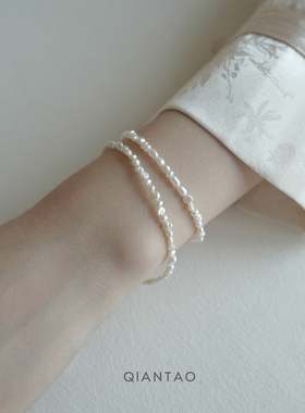 QIANTAO「冬雪」原创天然淡水珍珠项链女锁骨链小众高级生日礼物