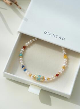 原创设计笑脸串珠情侣手链