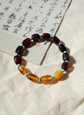 shannai原创夏如幽兰琥珀手链