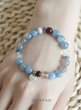 礼物手串QIANTAO血泊白水晶中式