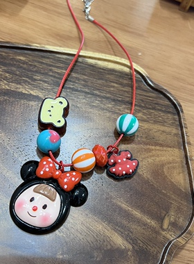 马里奥米妮彩色串珠项链