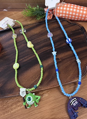 怪兽大学大眼仔阿拱颈链锁骨链