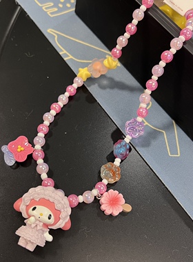 女仆粉色系美乐蒂颈链锁骨