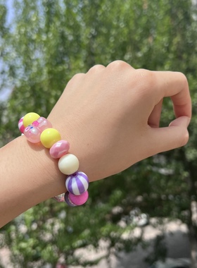 粉色小兔子手链礼物手串饰品