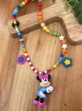 串珠可爱卡通米妮项链