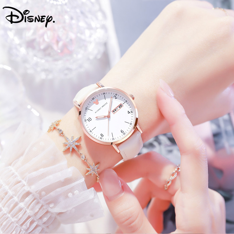 迪士尼女款初中生高中女生女士表 购酷手表国产腕表
