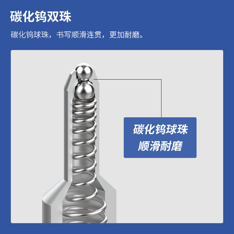 【U先试用】KACO双珠笔芯KEFILL亚规中性笔替芯5支装0.5mm按动子弹头笔头大容量双倍书写超长800米,淘宝优惠券,粉丝福利购,淘宝优惠卷