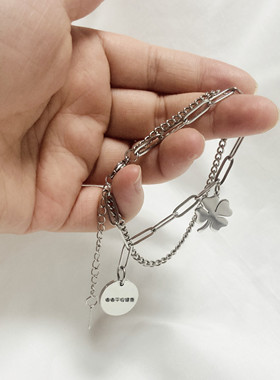 钛钢简约时尚定制照片手链纪念