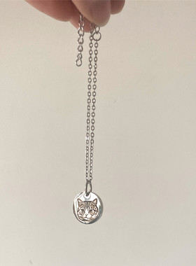 宠物照片纪念吊坠刻字项链