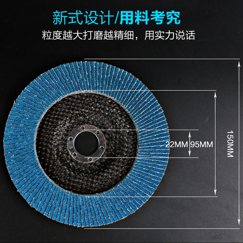 大白鲨125/150/180/大百叶片页轮网盖煅烧砂金属不锈钢抛光打磨片 - 图2