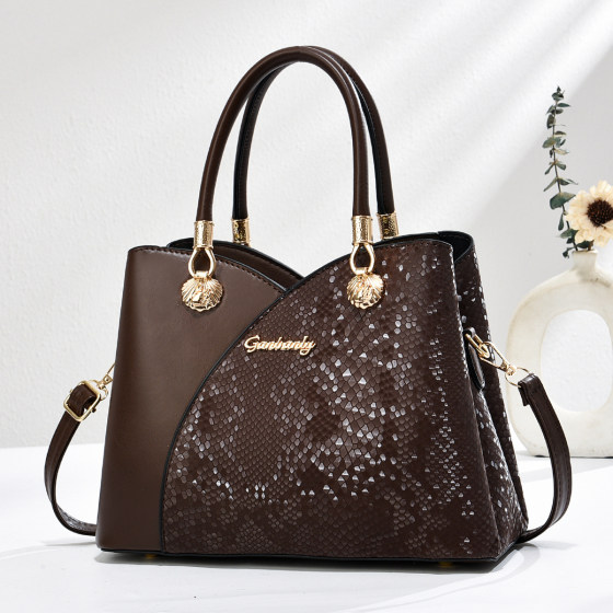 Genuine leather handbag for middle-aged mothers