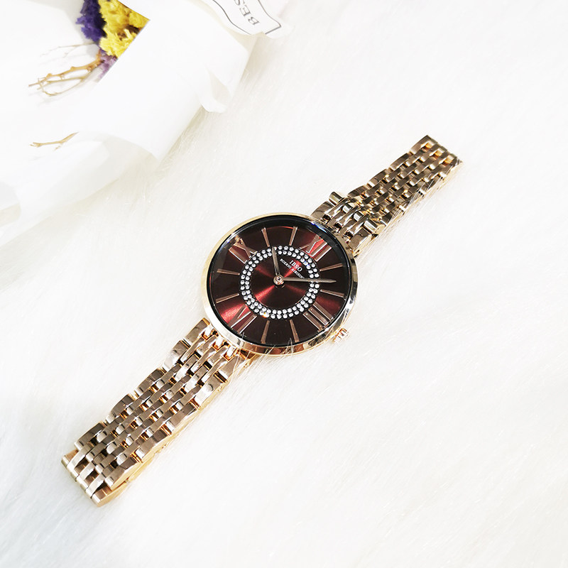 新款网红简约钢带女韩版潮流女表 ibso爱彼思诺国产腕表