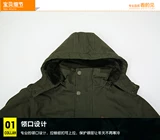 Зимний хлопковый флисовый удерживающий тепло износостойкий пуховик для работы, увеличенная толщина