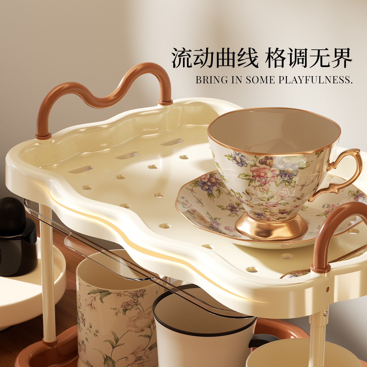 杯架置物架客厅轻奢放茶杯咖啡杯沥水双层托盘架子马克杯子收纳架,淘宝优惠券,粉丝福利购,淘宝优惠卷