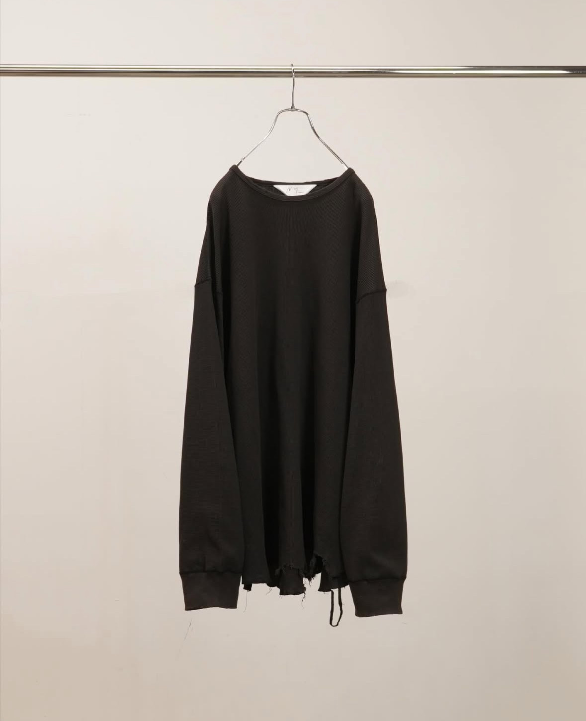 【代购】ANCELLM 26ss Damage waffle 定番毛边破坏华夫格长袖T恤,淘宝优惠券,粉丝福利购,淘宝优惠卷