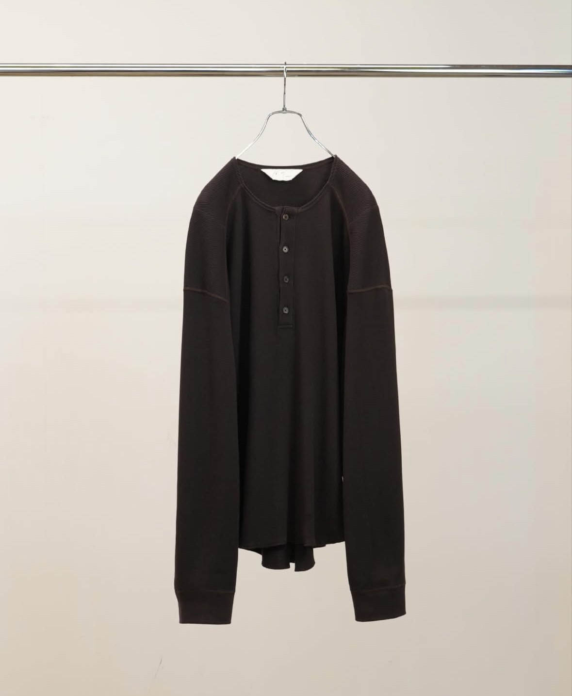 【代购】ANCELLM 26ss Henley ls 羊绒混纺亨利领长袖T恤,淘宝优惠券,粉丝福利购,淘宝优惠卷