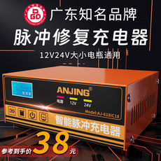 自平衡车娱乐套件 汽车电瓶充电器12v24v智能脉冲修复大功率摩托车电池充电机全自 Other
