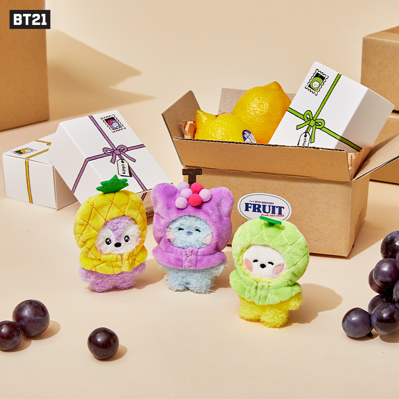 BT21 mini minini 水果系列玩偶 可爱卡通萌趣毛绒LINE FRIENDS - 图2