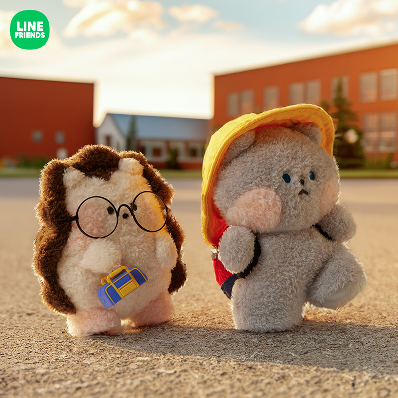 LINE FRIENDS new minini school系列变装玩偶娃衣DIY专属公仔 - 图0