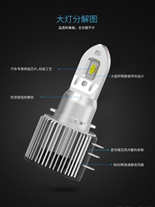 九加一汽车LED大灯H15适用途安尚酷夏朗博瑞高尔夫7嘉旅远光超亮