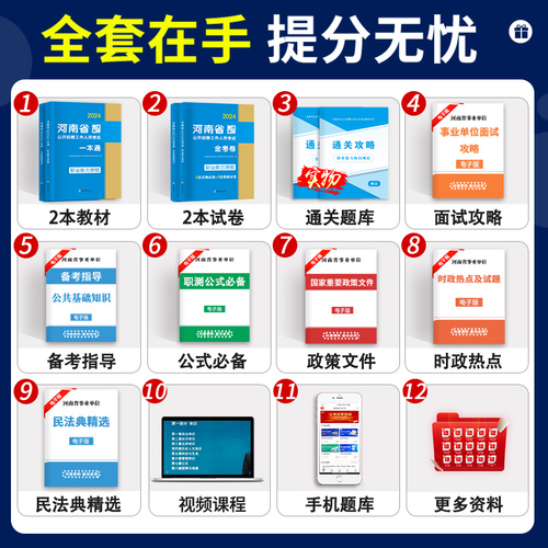 2024河南省事业单位考试专用教材历年真题试卷公共基础知识职业能力测试题库资料视频课程洛南阳濮阳信安阳郑州平顶山开封市许昌