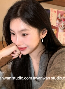 阿婉轻奢气质百搭法式水滴耳钉