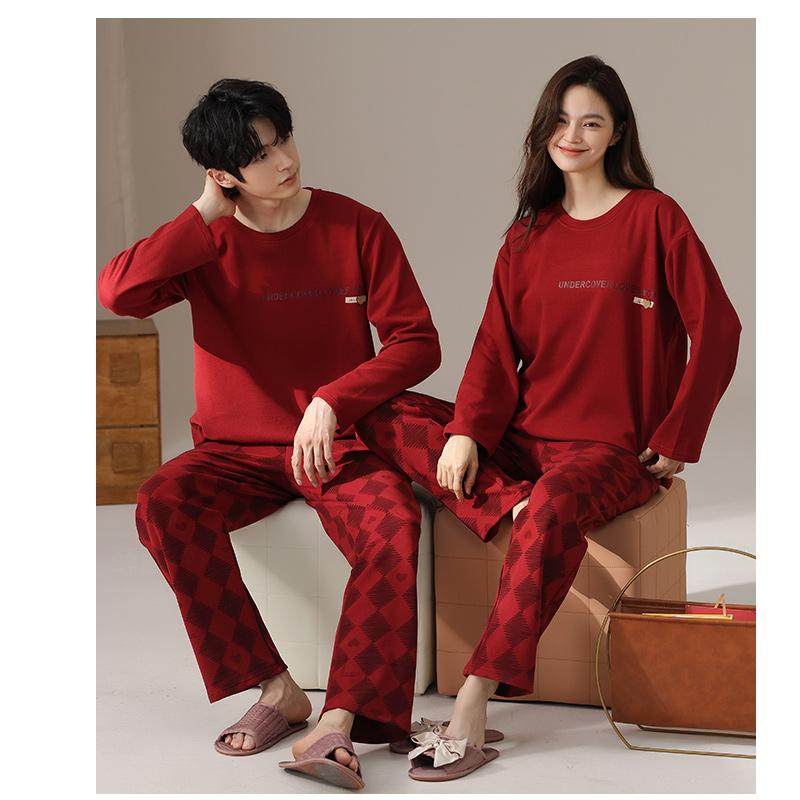 芬腾可安情侣睡衣德绒秋冬季长袖保暖双面磨毛红色结婚套装,淘宝优惠券,粉丝福利购,淘宝优惠卷