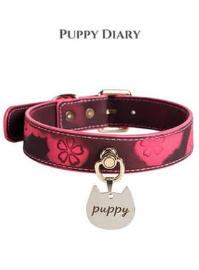 温感变色樱花皮质项圈情侣礼物