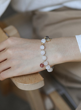 天然月光石手链蓝月光拉长石