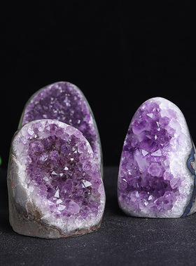 乌拉圭紫水晶簇摆件天然水晶