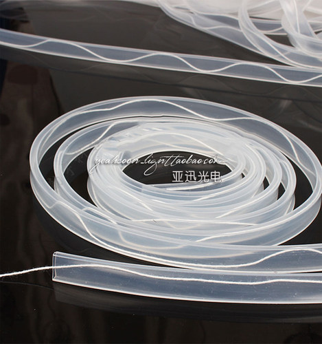 led低压软灯条硅胶套管子2835/5050灯带10mm加厚高透明防水管带线 - 图0