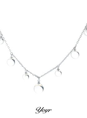 yoyr黄铜项链琉璃冰球项链