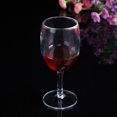 加高加厚亚克力高脚杯红酒杯透明杯塑料葡萄酒杯酒吧杯现货 - 图0