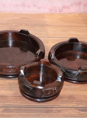 雕刻茶杯底座木质托盘香炉工艺品