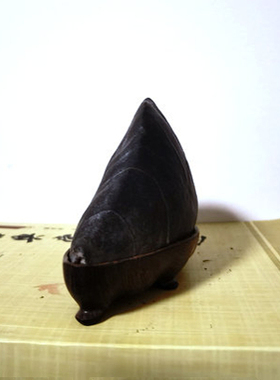 灵璧石精品案头山形摆件