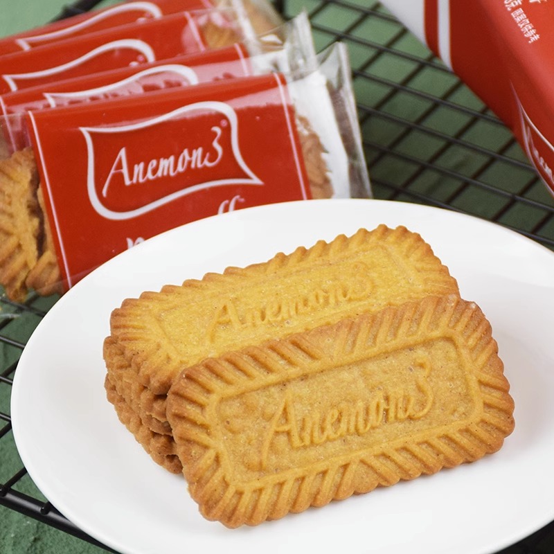 Anemon3比利时风味焦糖饼干网红袋装酥脆焦糖口味解馋休闲小零食-图1