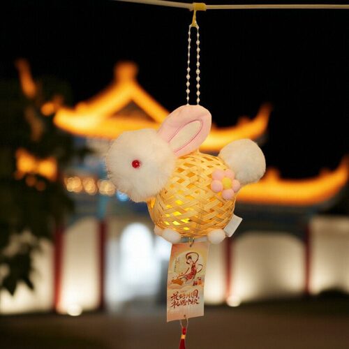 2026新款新年手工灯笼竹编兔子花灯手工自制diy儿童手提发光灯笼 - 图3