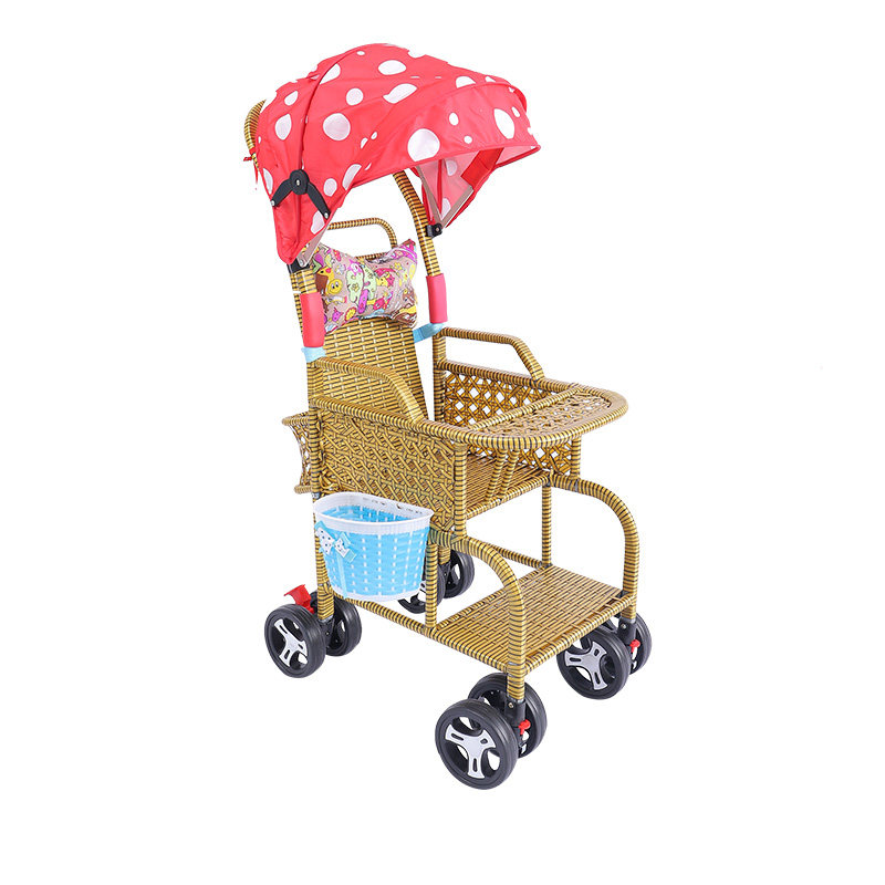 夏季宝宝仿藤推车轻便婴儿藤编推车小孩儿童竹子小推车藤椅藤编车,淘宝优惠券,粉丝福利购,淘宝优惠卷