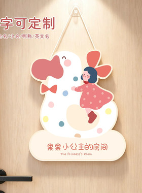 太可爱了~小公主房间门牌定制