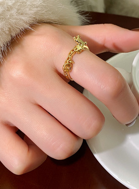 本命年生肖马上有钱转运开口戒指