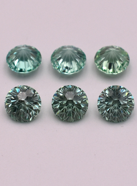 彩色烟花切圆形锆石裸石坦桑蓝帕拉伊巴宝石DIY饰品美甲钻CZ钻