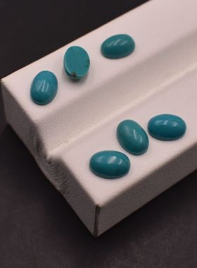 小芸宝石天然绿松石平底素面松石